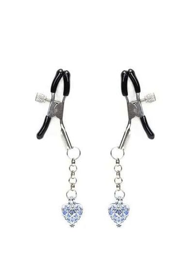 Затискачі для сосків Liebe Seele Glow-in-dark Nipple Clamps One Size Синій