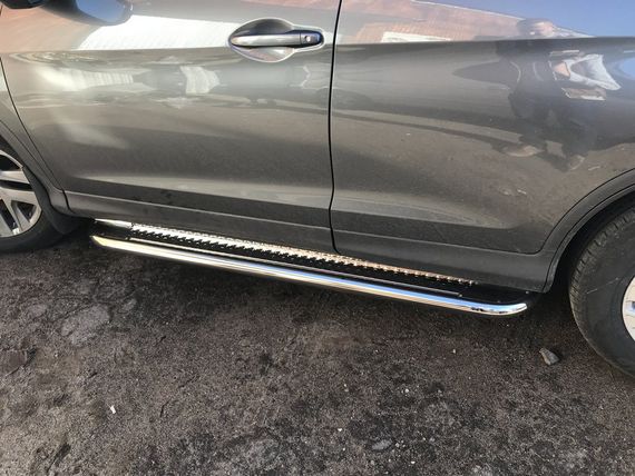 Бокові пороги KB001 (нерж) 51 мм для Honda CRV 2012-2016 рр