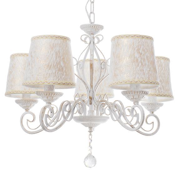 Люстра подвесная с абажуром классическая E14 40W WH (BKL-663S/5) | Зображення 1