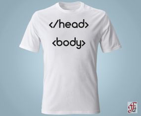 Футболка з принтом Код head/body XL