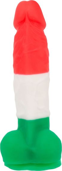 Кольоровий фалоімітатор ADDICTION - LEONARDO - 7 "- 3 COLOURS, 17,8 см, силікон, вібропуля в подарун | Зображення 1