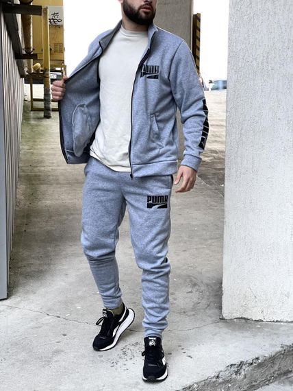 Чоловічий спортивний костюм Puma сірий | Зображення 2