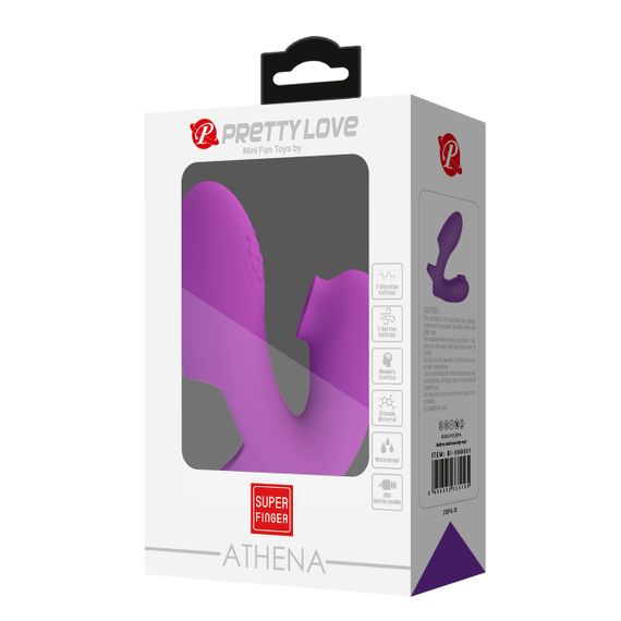 Вибратор на палец со стимуляцией клитора PRETTY LOVE Super Finger ATHENA 7 режимов, фиолетовый sexstyle | Зображення 9