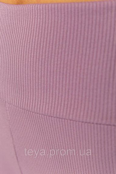 Лосини в рубчик на флісі колір світло-сливовий FA_003586 | Зображення 4