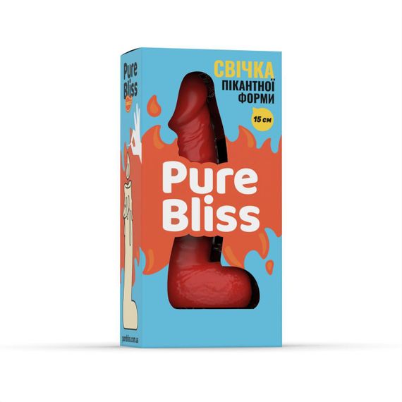 Свеча в виде члена Pure Bliss MINI Red 15 см Sex Aura | Зображення 6