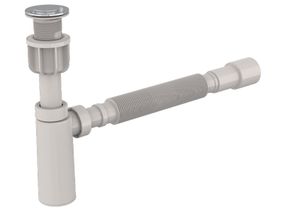 Преміум сифон для умивальника click-clack, ClickFlow Pro з пластик злив клапаном G-11/4"(8см) 18шт