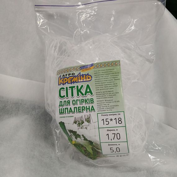 Сітка пластикова 15*18 1,7×10 метрів  посилена (біла) огіркова сітка | Зображення 4