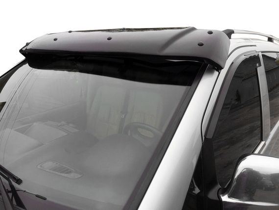 Козырек на лобовое стекло (черный глянец, 5мм) для Mercedes Vito W639 2004-2015 гг | Зображення 1