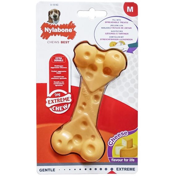 Игрушка для собак Nylabone Extreme Chew Cheese Bone, 12.5 см
