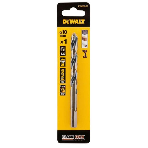 Свердло по металу 10мм Black & Gold DeWALT DT20530