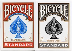 Набор игральных карт Bicycle Standard Playing Cards Черные и Красные (2 колоды)