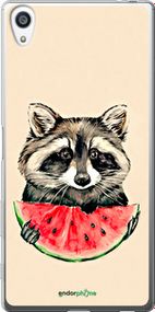 Чохол на Sony Xperia Z5 Premium E6883 Єнотик з кавуном "4605t-345-2448"