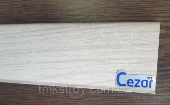Плинтус CEZAR Hi Line Prestige 75x22x2500mm M078 дуб серый светлый | Зображення 1