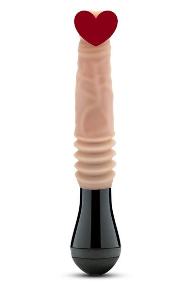 Вібратор Blush Dr Skin Dr Knight з ротацією та фрикціями, бежевий Sex Aura