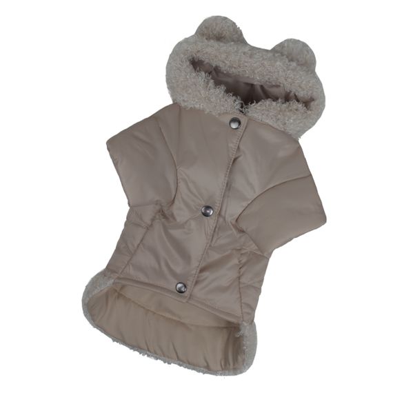 Куртка з хутром світло бежева K-67 | Зображення 1