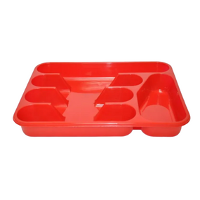 Лоток для столового приладдя пластик червоний 149-01 Ламела