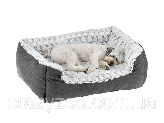Лежак для собак и котов Ferplast Sweetie 55 с искусственным мехом серый 55x48x18 см 81064599 | Зображення 6