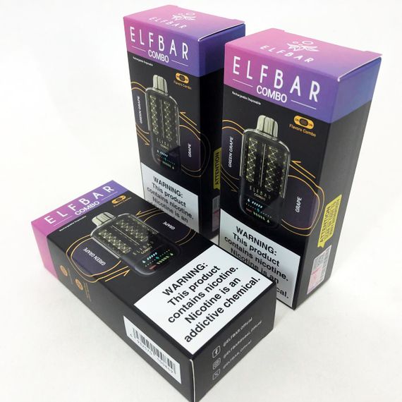 ELF BAR COMBO 25000. Переключение вкусов. Зеленый Виноград / Виноград (Green Grape / Grape) | Зображення 2