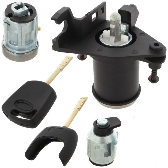 Ford FIESTA V (01-08) комплект личинок 3 шт (запалювання + багажника + паливного бака + ключі), Форд Фієста 5 | Зображення 1