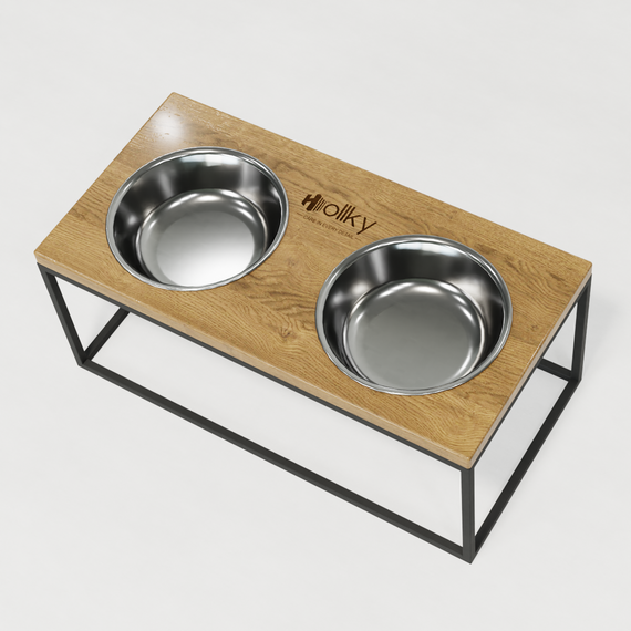 Миски на подставке для больших собак Hollky Base XL20 (2 × 1,8 л) BXL20-522620-GRNT | Зображення 7