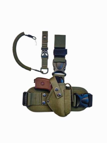 Тактична ПМ Макарова стегна з платформою 11707 колір Олива,зелений, хакі, шнур, тренчик 991 ms | Зображення 1