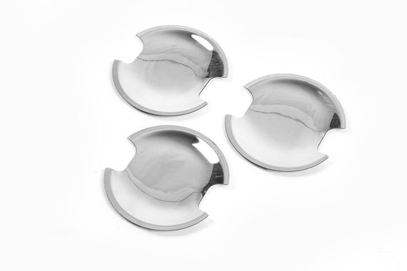 Накладки під ручки OmsaLine - Італійська нержавійка, 3 шт для Volkswagen Caddy 2010-2015рр | Зображення 2