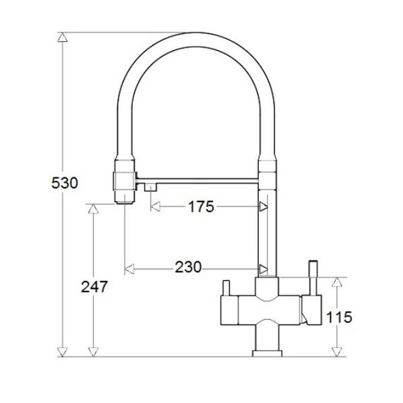 Кухонний змішувач Fabiano FKM 31.43 Inox Black 8231.403.0056 | Зображення 3