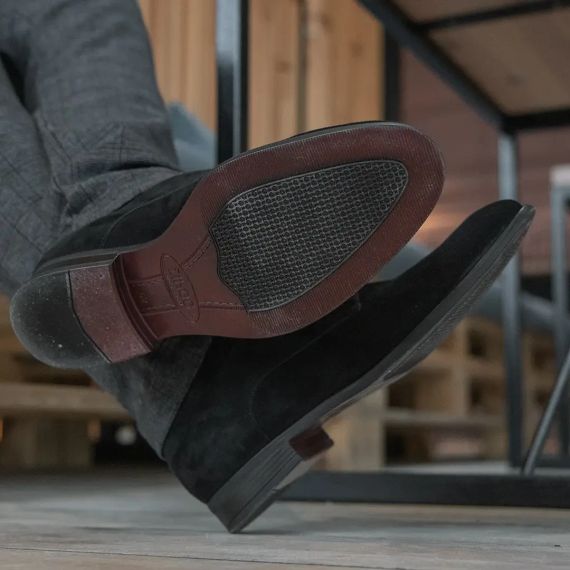 Чорні замшеві туфлі 45 розмір | Зображення 3