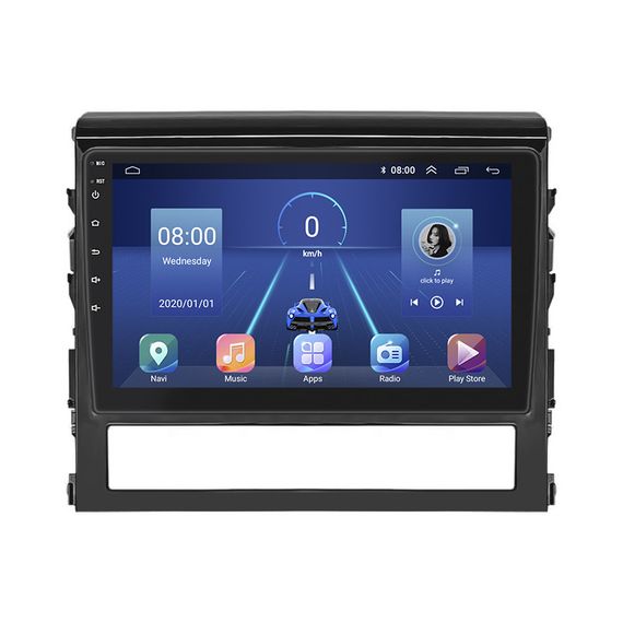 Штатная магнитола Lesko для Toyota Land Cruiser 200 Series Рестайлинг 2 2015-2021 экран 9" 2/32Gb 4G Wi-Fi GPS