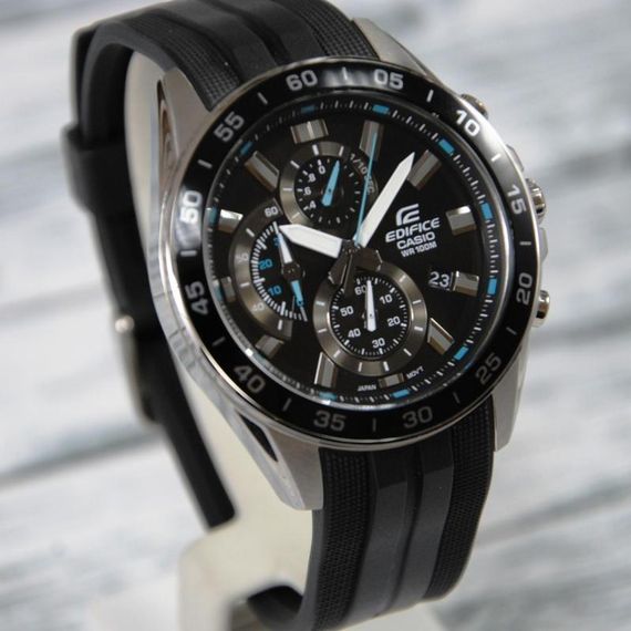 Водонепроницаемые кварцевые наручные часы Casio оригинал Япония Edifice EFV-550P-1AVUEF с полимерным ремешком | Зображення 1