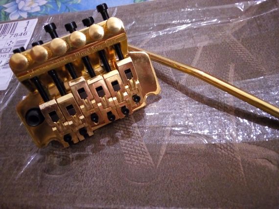 Гітарний Бридж Флойд роуз Floyd Rose тремоло для електрогітари золотий | Зображення 5