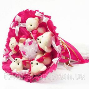 Букет из мягких игрушек 5 мишек 5292IT