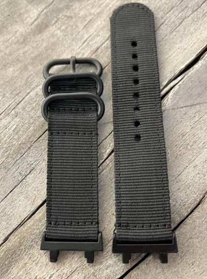 Нейлоновый ремешок Primo Traveller для часов Xiaomi Amazfit T-Rex 2 (A2170) - Black | Зображення 1
