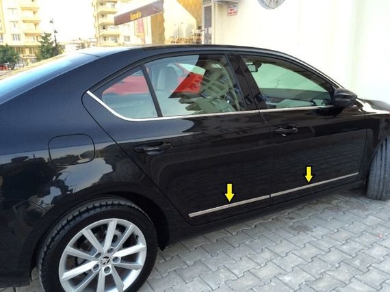 Молдинг дверей (нерж) для Skoda Octavia III A7 2013-2019 гг | Зображення 1