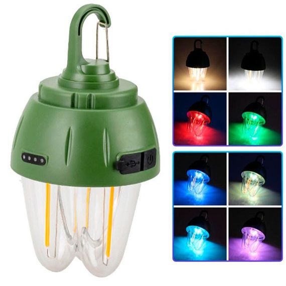 Фонарь кемпинг вольфрамовая лампа на солнечной батарее 899-SMD(RGB)+COB VA-34