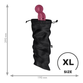 Мішечок для секс-іграшок Satisfyer Treasure Bag XL, чорний, на шнурку