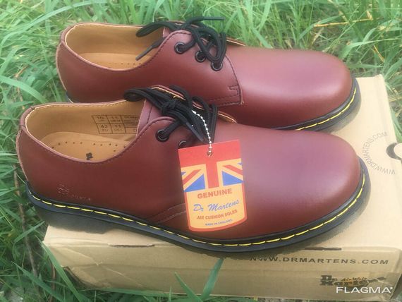 Ботинки полуботинки туфли Dr. Martens 1461 Cherry RED Smooth (Бордовые) Размер 41 42 43... | Зображення 4