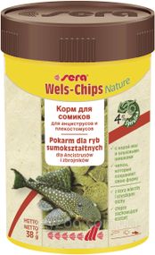 Корм Sera Wels-Chips Nature для донних риб у чіпсах 100 мл 38 гр