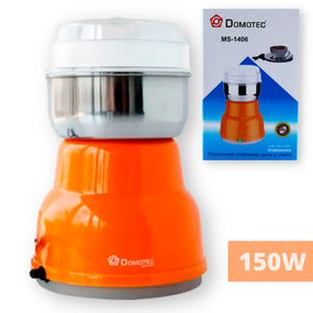 Кофемолка роторная для дома 150 г Domotec MS-1406 оранжевая 150W (lp-84398_226)