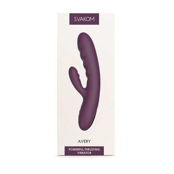 Вібратор-кролик Svakom Avery Lilac зі стовбуром, що рухається, рух вперед-назад Sex Aura | Зображення 4