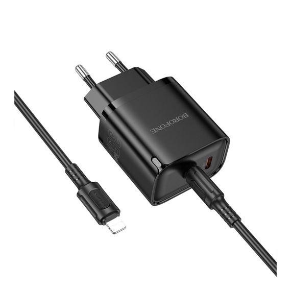 Мережевий зарядний пристрій Borofone BA85A 2 USB-C PD/QC 35W+Type-C to Lightning | Зображення 5