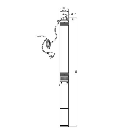 Насос глибинний Forwater 3SEm 140-1.1кВт | Зображення 1