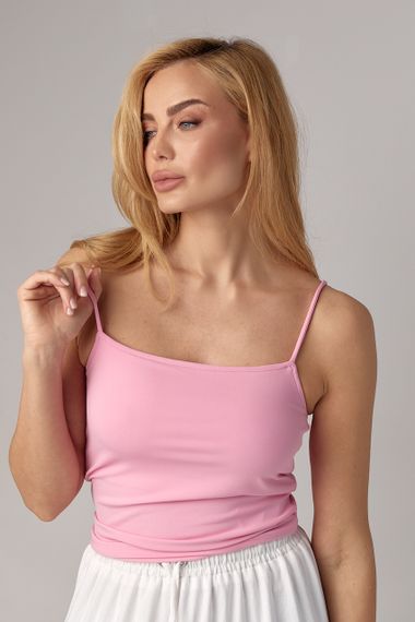 Женская базовая майка на бретелях - розовый цвет, XS (есть размеры) | Зображення 5
