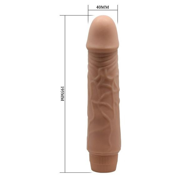 Вібратор реалістичний Barbara Jeff, бежевий, 19 см Sex Aura | Зображення 2