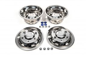 Колпаки из нержавейки Эксклюзив V1 (2 катковые, 4 шт) для Mercedes Sprinter W907/W910 2018- гг