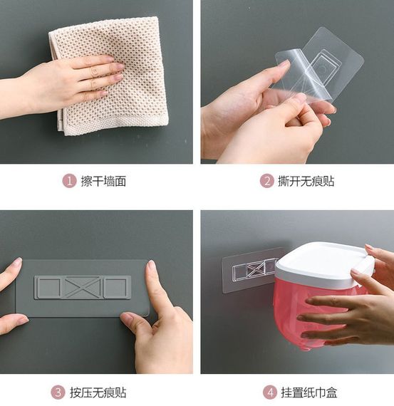 Пластиковий водонепроникний бокс - тримач туалетного паперу та серветок Tissue Box з поличкою для ванної кімнати | Зображення 5
