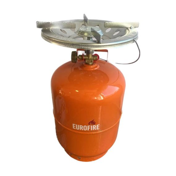 Баллон газовый с горелкой EuroFire 5 кг 12.5 л для дома кемпинга дачи и походов (BG869-5)