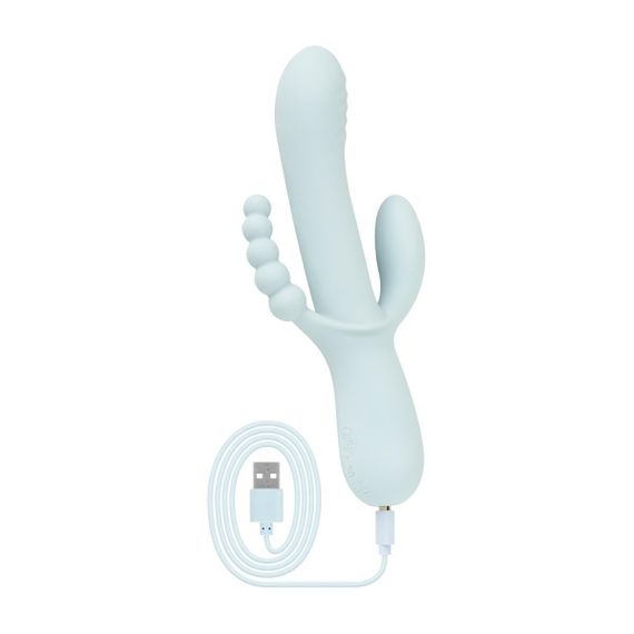 Вибратор-кролик Good Vibes Only - SAGE Triple Stimulation Vibe Soft Silicone - Blue sexstyle | Зображення 3