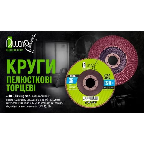Круг пелюстковий торцевий 125 мм, зерно 36 Alloid | Зображення 1