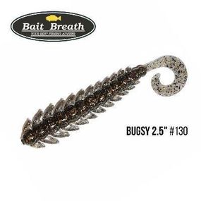 Силіконова приманка, Їстівний силікон Bait Breath BUGSY 2,5" (10 шт.) (130 Smoke/Gold・Seed)